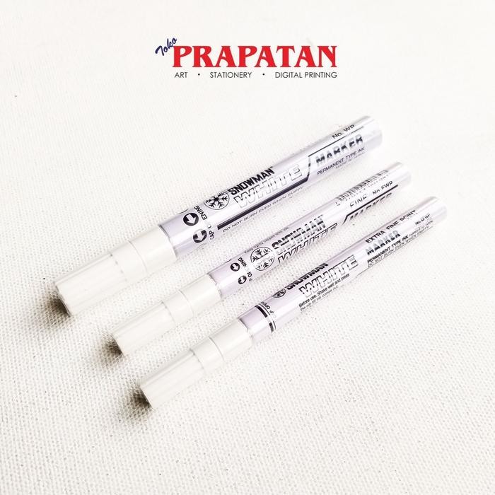 

Snowman White Marker / Spidol Putih Snowman - Extra Fine