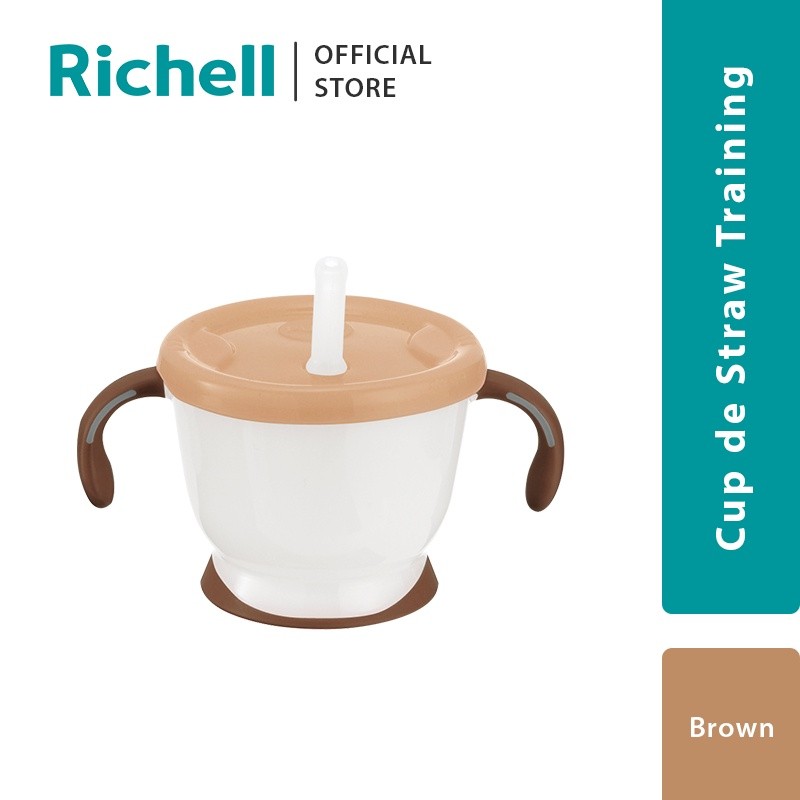 Richell - Cup de Straw Training Brown