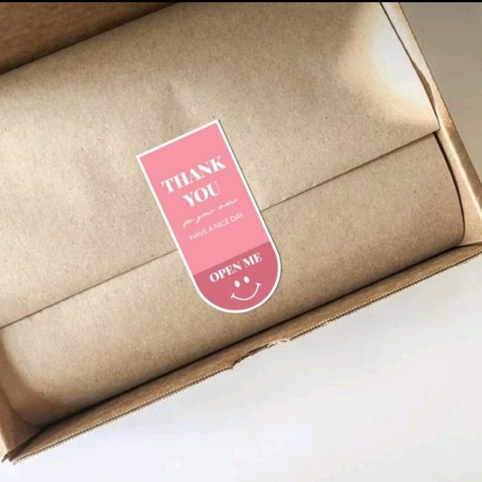 

100pcs Stiker Label Open Me / Stiker Dekorasi Dus Box Ukuran Mini Paper Stationery - Bunga Cerah