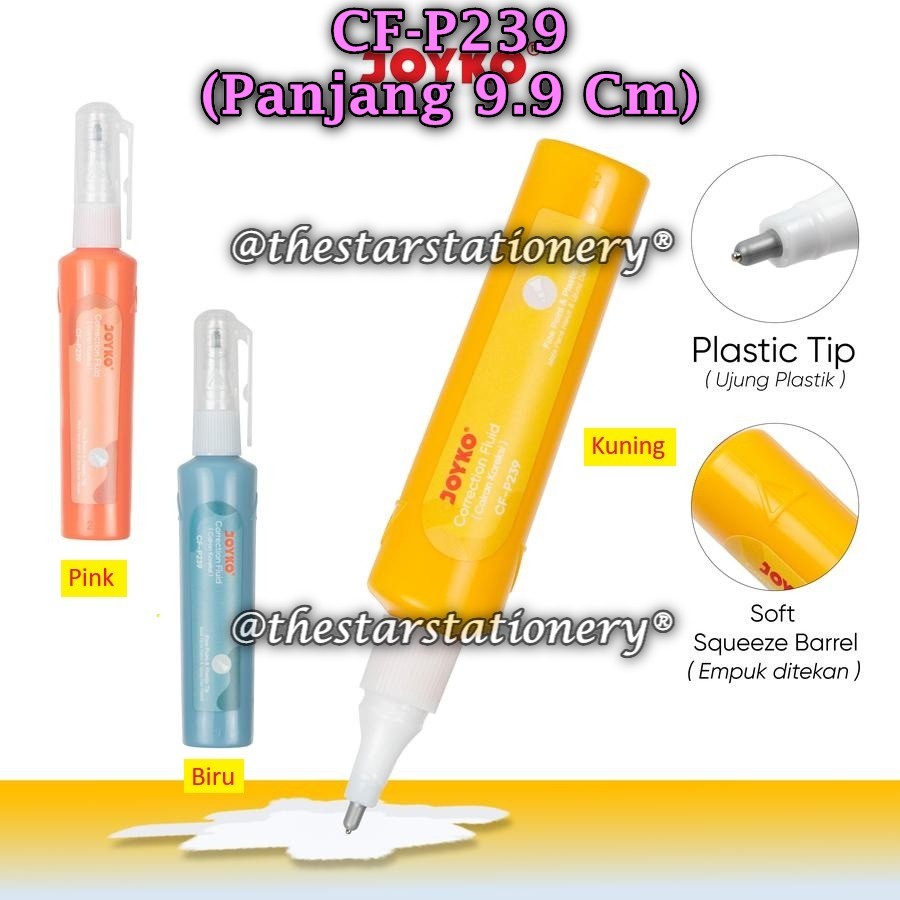 

(1 Pak/12) Correction Fluid JOYKO CF-P239 Cairan Koreksi Penghapus Cair Joyko CF-P239 (Pak/12)