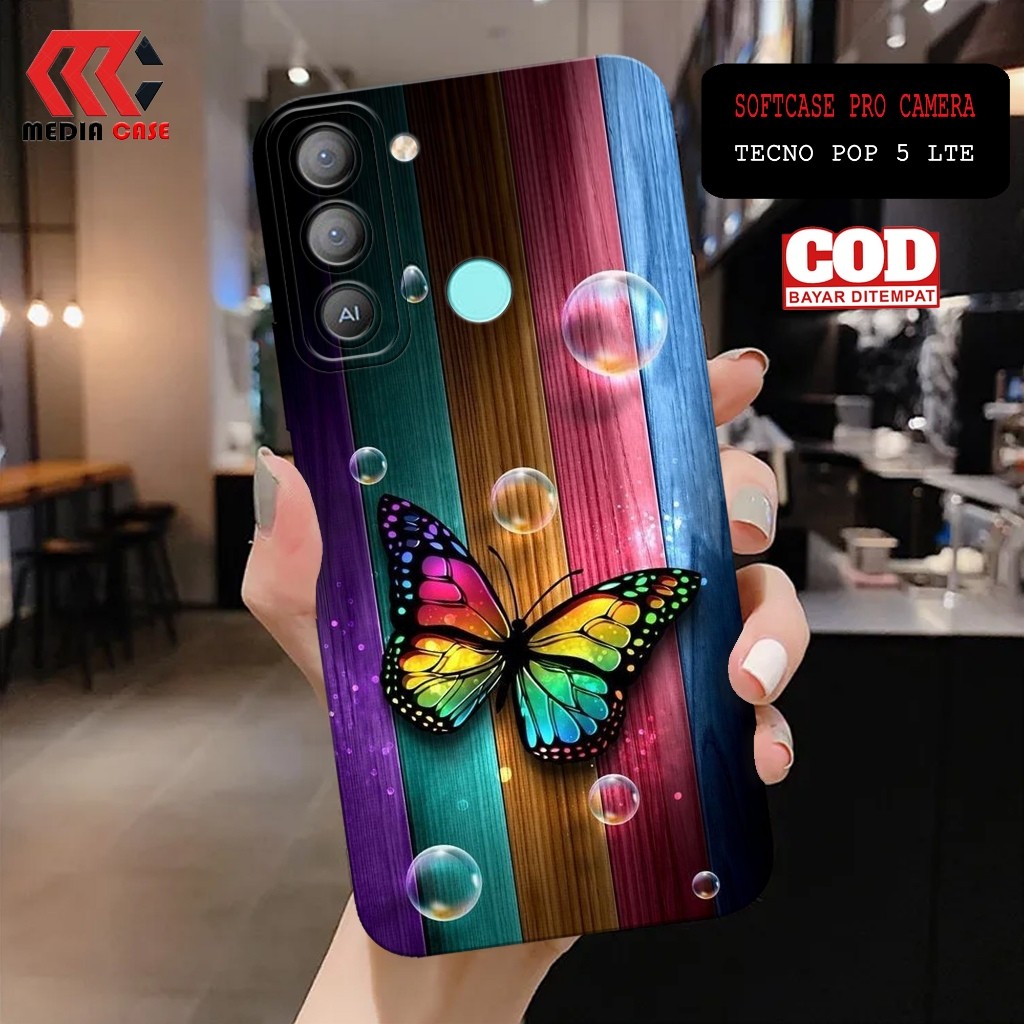 Case Hp Tecno Pop 5 LTE Terbaru - Motif Case Kupu - Casing Hp Tecno Pop 5 LTE - Softcase Hp Tecno Po