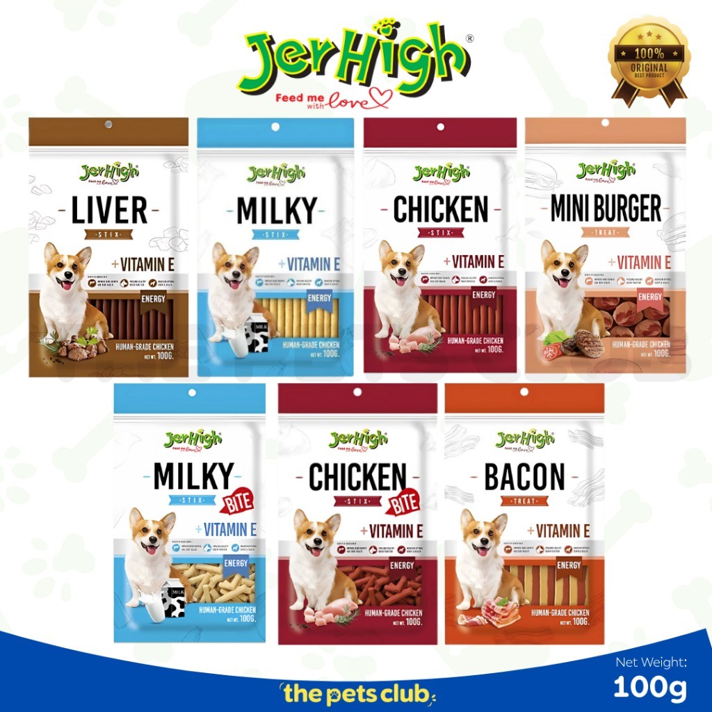 

JERHIGH Stick Snack Anjing 100g | Cemilan Anjing | Dog Snack & Treats