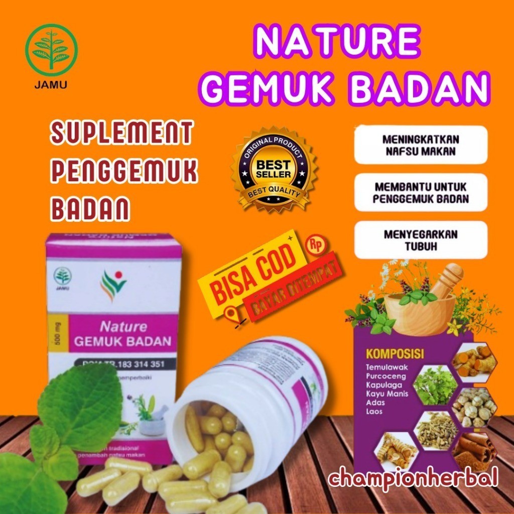 Extrakuat.id - GEMUK BADAN Kapsul Nature Isi 60 Solusi Obat Penggemuk Badan Permanen Halal Dan Bpom 