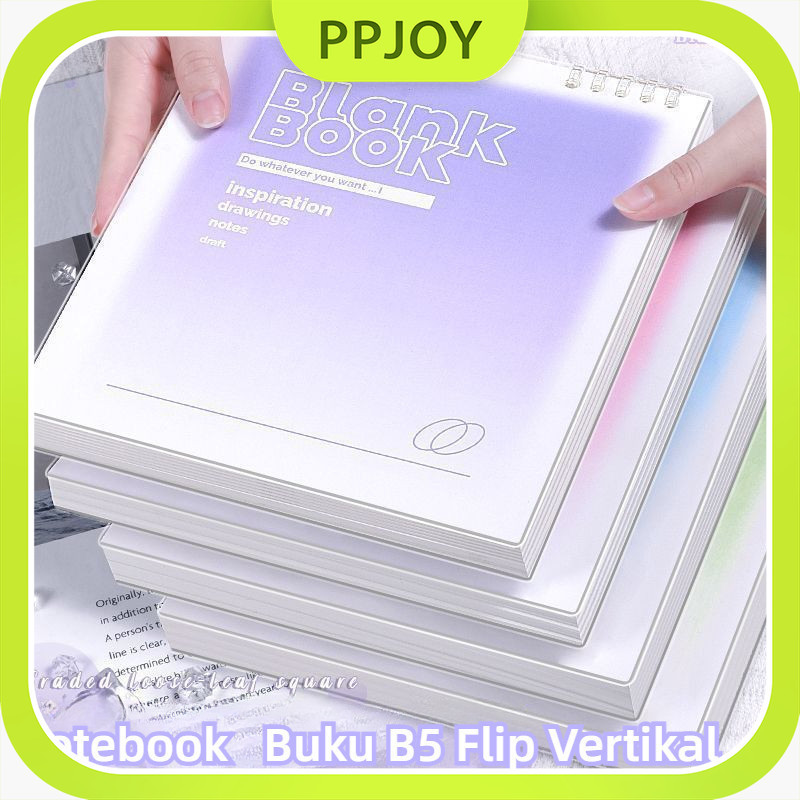 

READY Notebook Buku Binder B5/Tulis Sekolah Buku Notebook Aesthetic/Notebook Warna Gradasi Buku B5 Flip Vertikal