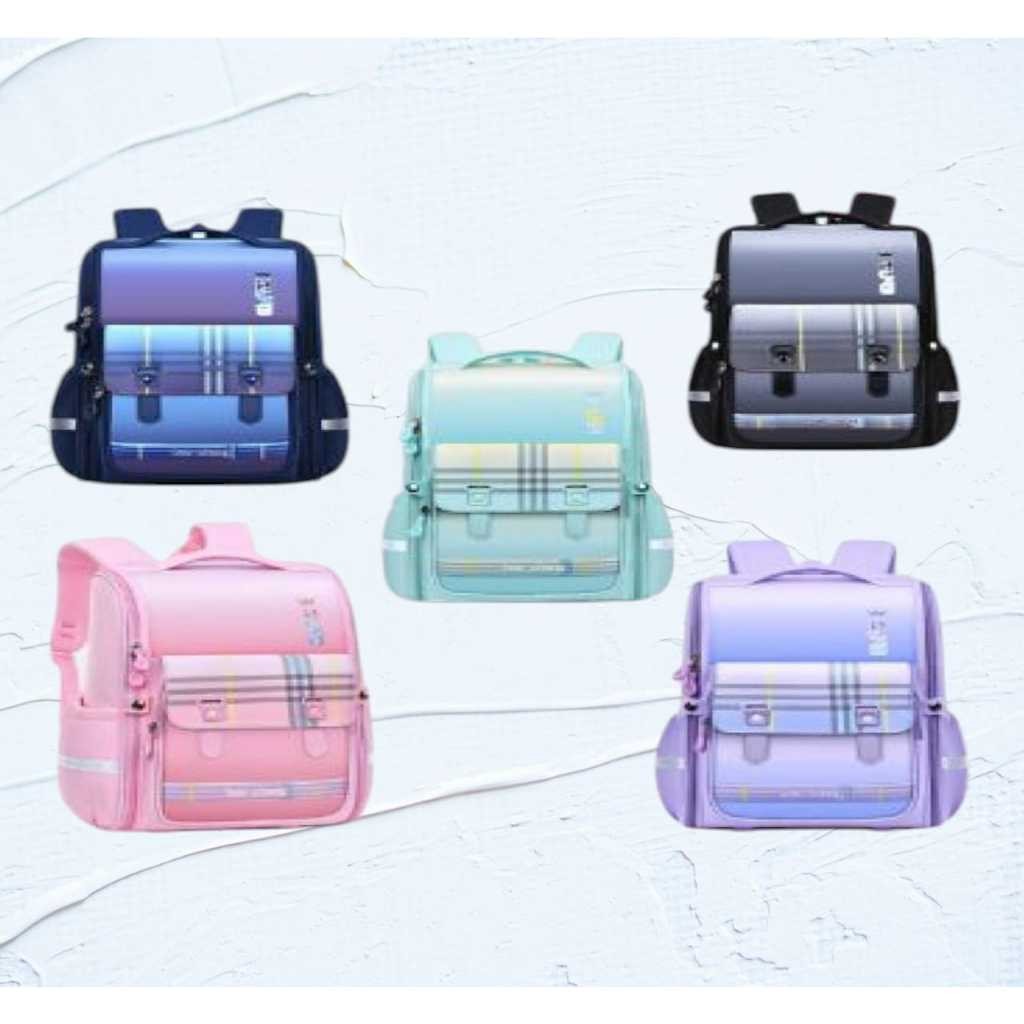 [SDW] pekanbaru/{668} TAS SEKOLAH SD-SMP / TAS RANSEL FLAP ZIP2 MODEL BACKPACK IMPROT BAGUS