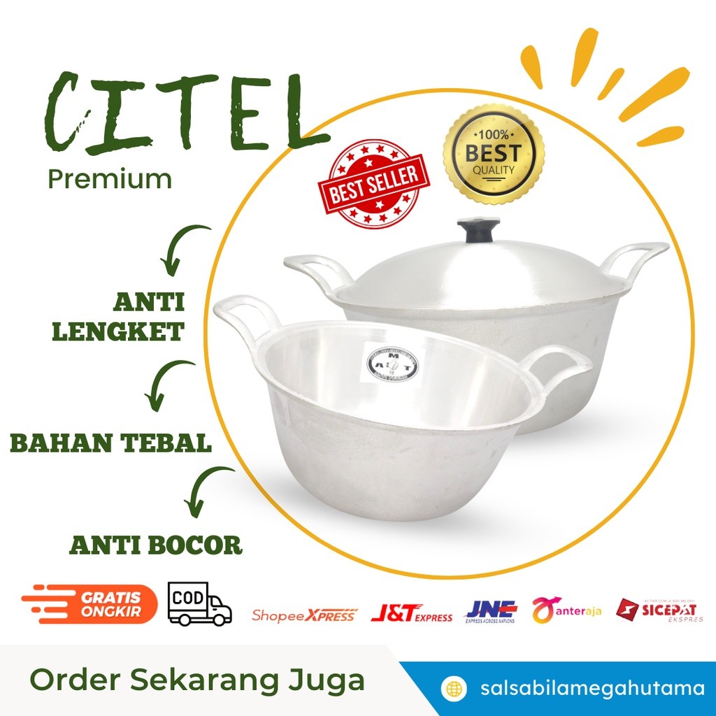 CTL12 - citel panci katel / citel wajan katel - Citel No 10 12 14 16 panci katel tradisional anti pe