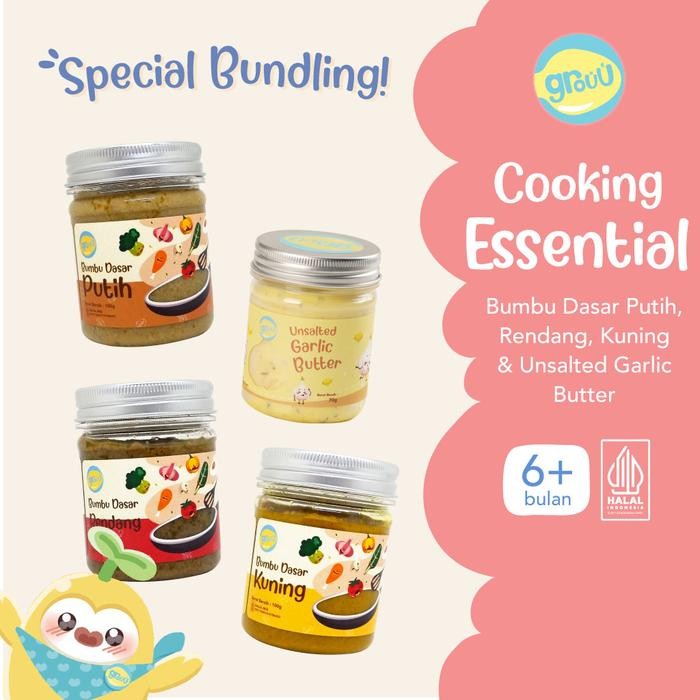 

Grouu - Bundling Cooking Essentials (Bumbu Dasar & Saus Bumbu MPASI) FREE Items - No MSG - Bundling 1