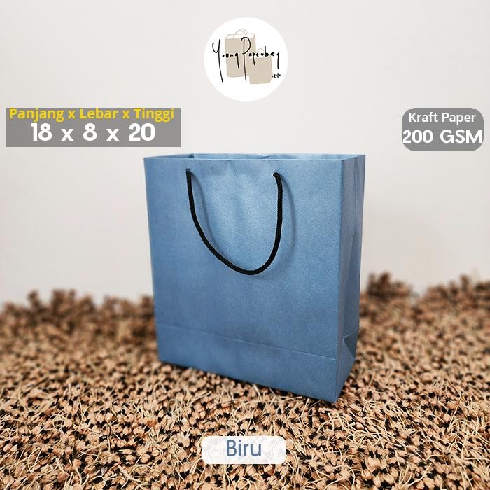 

Sale Paper Bag / Tas Kertas Mini Premium Uk.15x8x18 (1 lsn) - Biru Terlaris