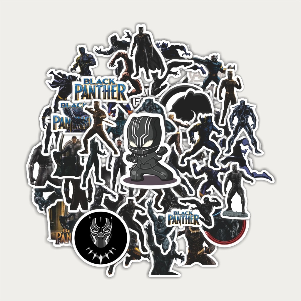 

Sticker Pack Stiker Black Panther Series 1 T'Challa | Sticker TUMBLR | Stiker LAPTOP KOPER HELM