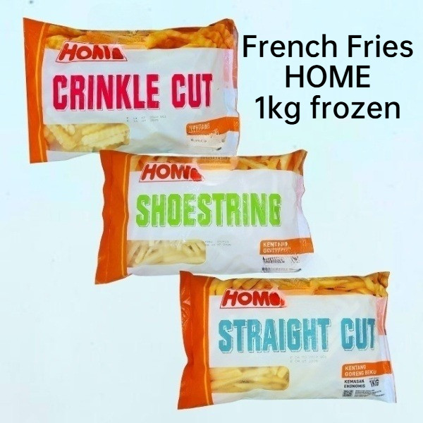 

Kentang Goreng Home Shoestring / Crinckle / Straight Cut 1kg French fries