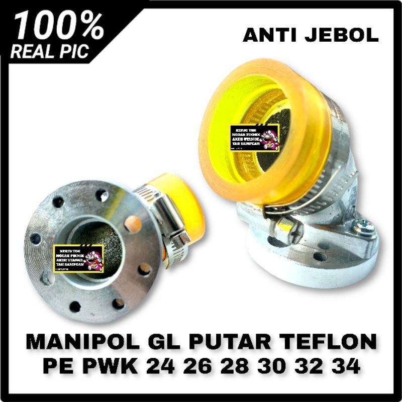 MANIPOL MANIFOLD INTAKE TEFLON HONDA GL PUTAR PE PWK 24 26 28 30 32 34 PNP MOTOR BEBEK MATIC UNIVERS