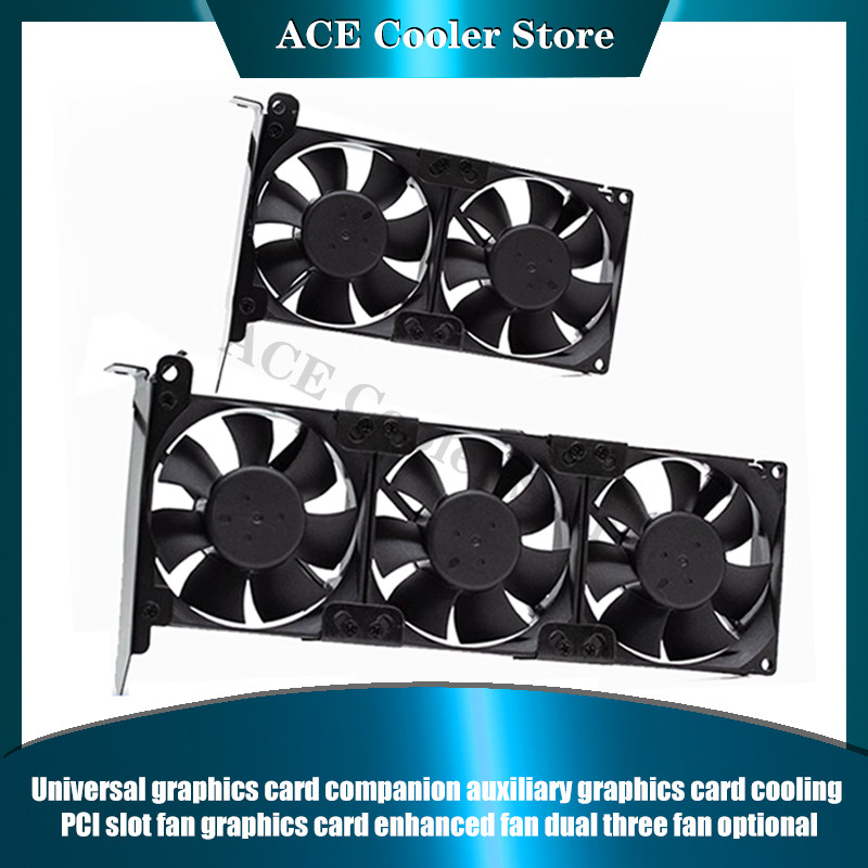 VGA Cooler Radiator GPU Cooling Fan Kit 8025 PCI Graphics Card Companion 80mm 2 Fans 3 Fans 3 PIN Pl