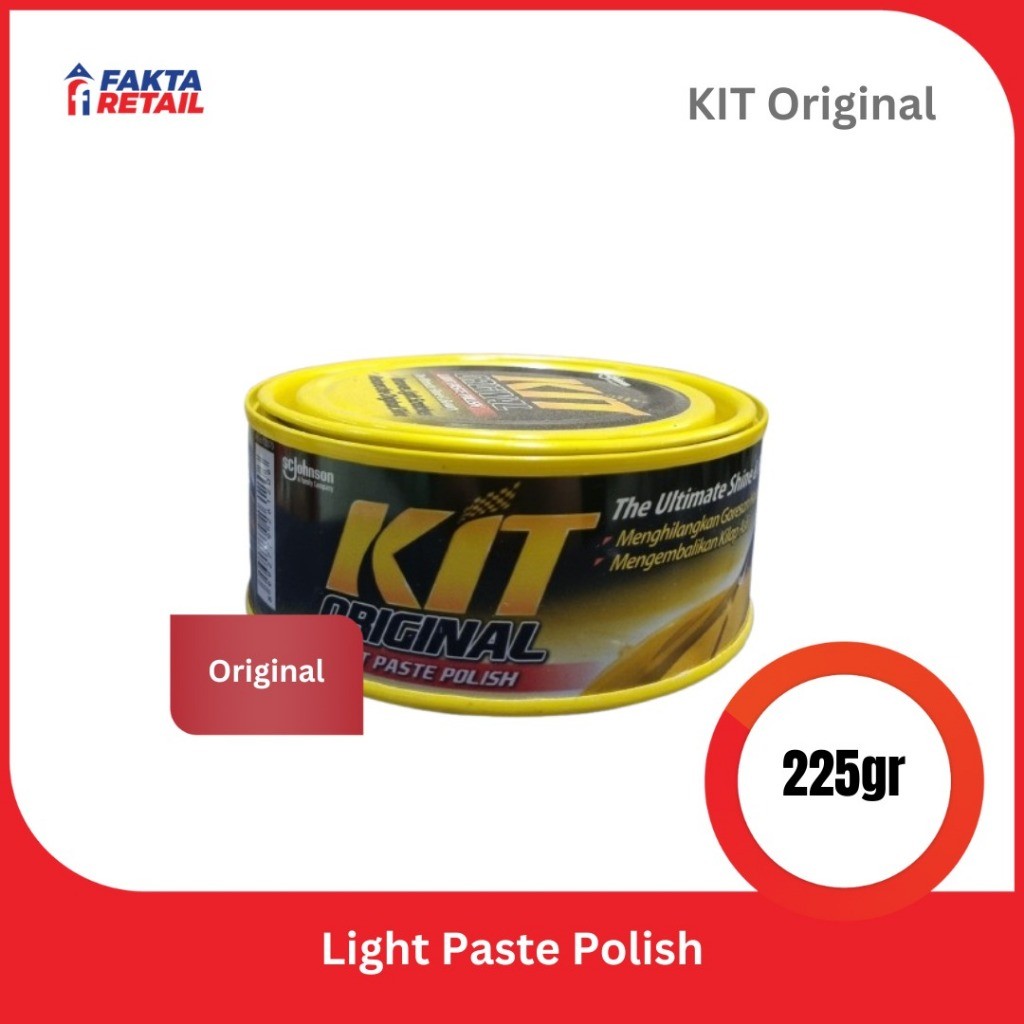 KIT WAX ORIGINAL POLISH 225 gr KIT WAX CAT BODY MOBIL ANTI KUSAM HAPUS BARET WAX KALENG KUNING ORIGI