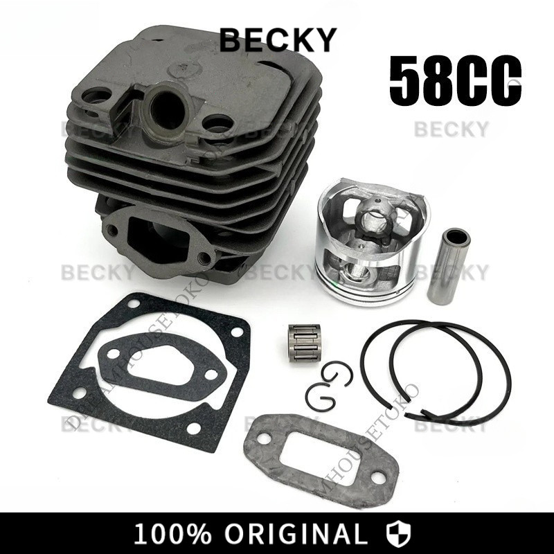 Cylinder Block Assy Komplit Blok Chainsaw 58cc/52cc+paking kop diameter 45.2mm Chainsaw komplit
