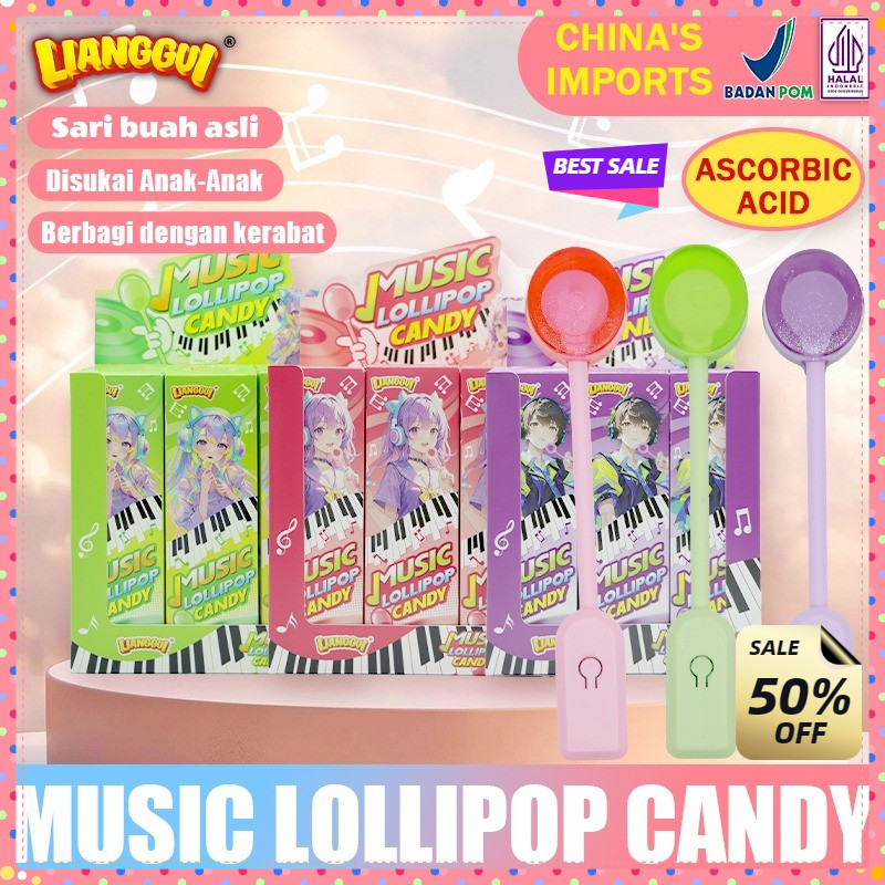 

[Pengiriman 24 jam] LIANGGUI HALAL - Permen Lolipop Musik Rasa Apel/Stroberi/Anggur Halal Cemilan Viral Anak & Kantor permen viral，Hadiah anak-anak, hadiah hari raya