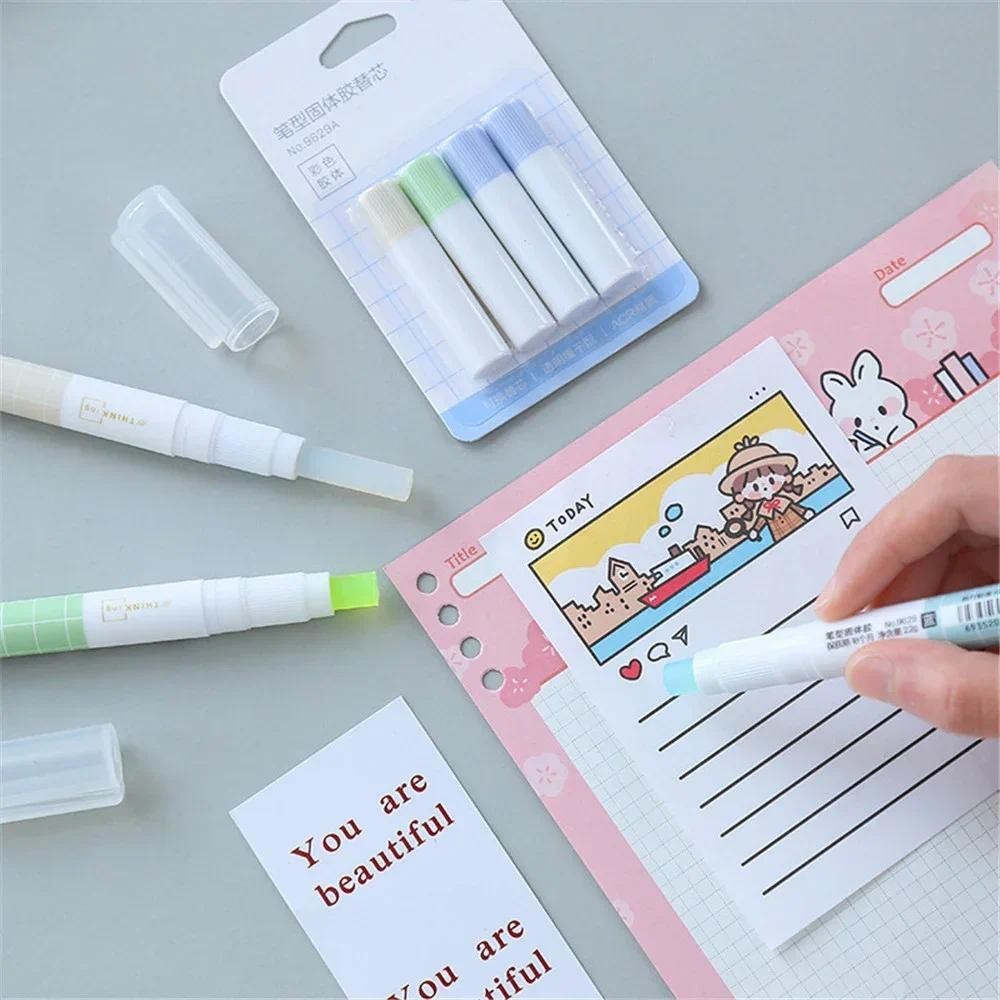 

New Fast Dry Glue Stick Color Jelly Solid Pen Shape Glue Handmade Scrapbook Creative Adhesives DIY Study and Office Supplies