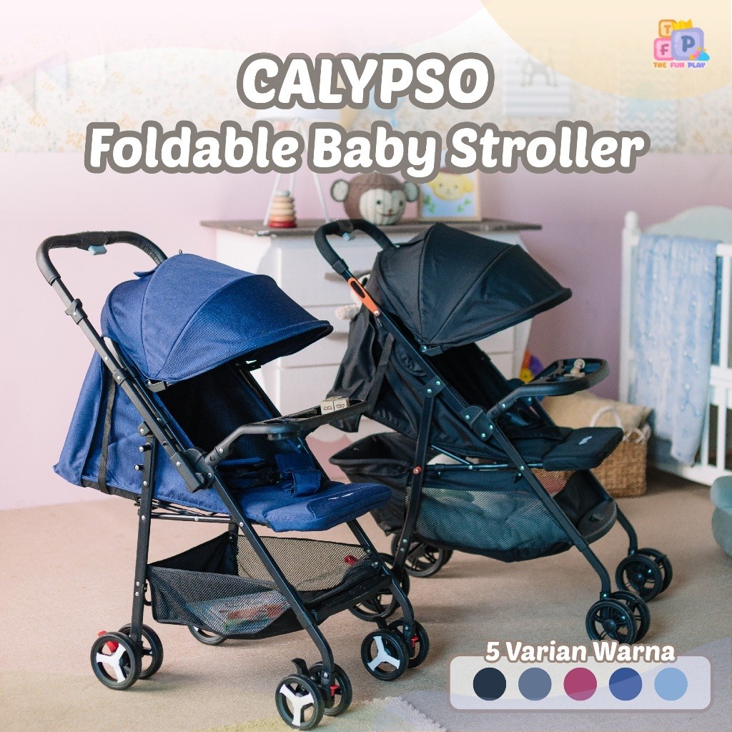 TheFunPlay Calypso Foldable Baby Stroller Stroler Bayi Kereta Dorong Lipat Praktis One Way Push