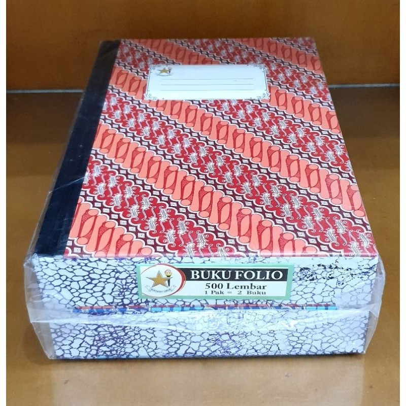 

( 2 Buku ) Buku Hard Cover FOLIO isi 500 Lembar Bintang Obor ( 31x 21 cm )