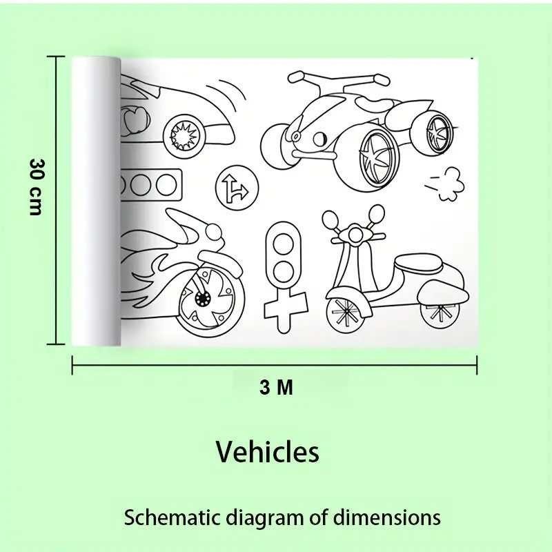 

SAKHSHP Dehaiyun Kertas Mewarnai Tempel Dinding Drawing Paper Roll 3M - HB30