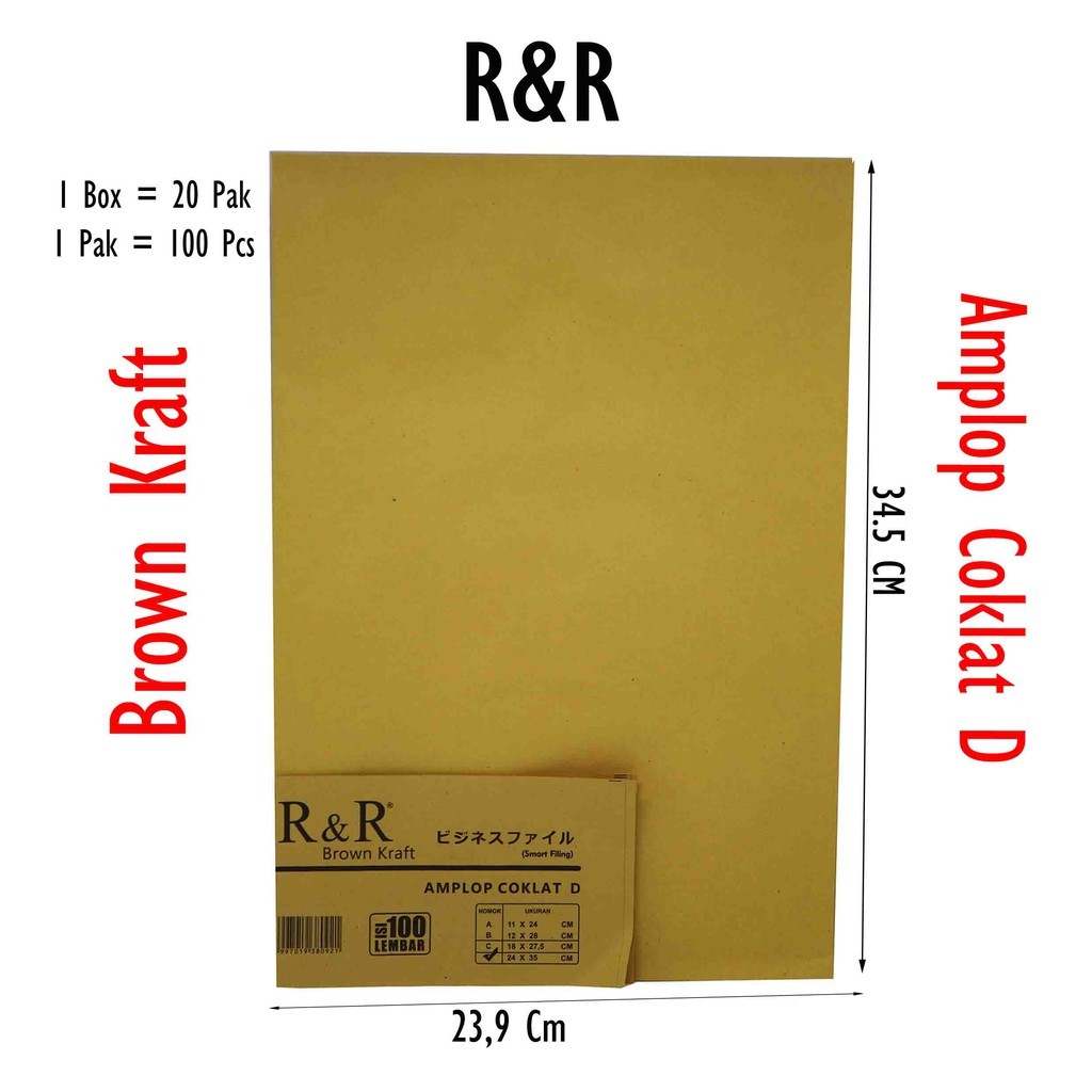 

Amplop Coklat Folio R&R 100 Pcs Termurah