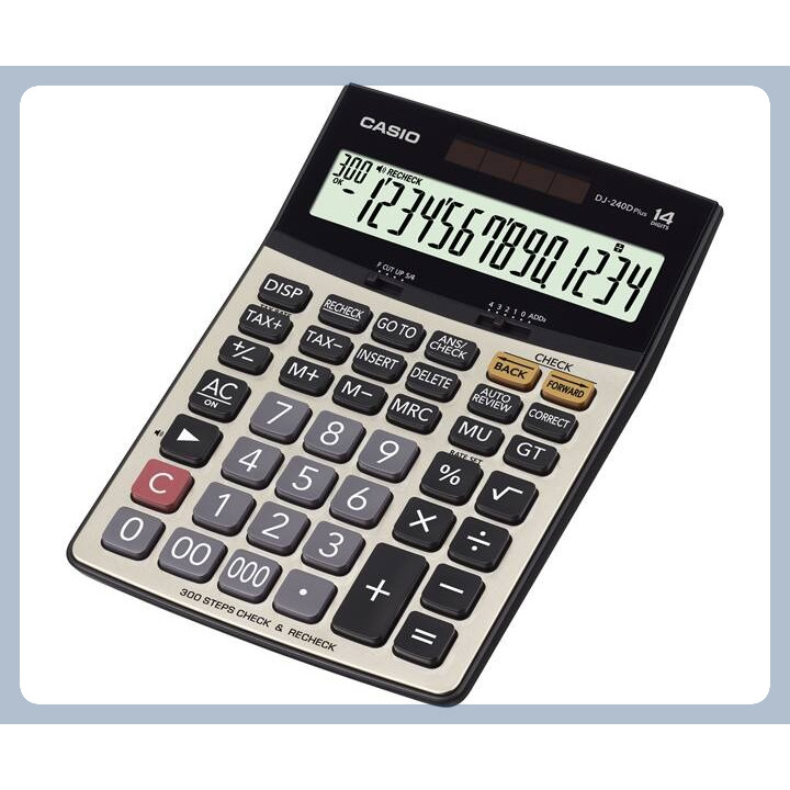 

Casio DJ-240D Plus Kalkulator Desktop 14 Digit Dual Power, Grand Total, Auto Review