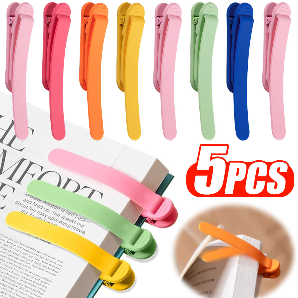 

5/3/1PCS Soft Creative Silicone Bookmark Clip Automatically Follows Page Flipping Book Mark Book Spare Parts Stationery Supplies