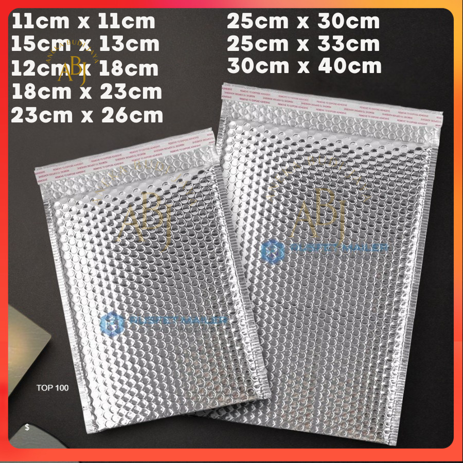 

Amplop Bubble Envelope Packing / Bubble Mailer Silver Glossy -
