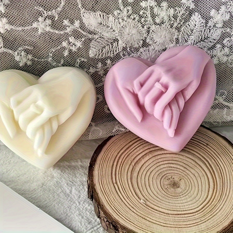 

3D Heart-Shaped Silicone Candle Molds - Perfect for DIY Proposal, Valentine's Day, Aromatherapy Wax, Homemade Soap