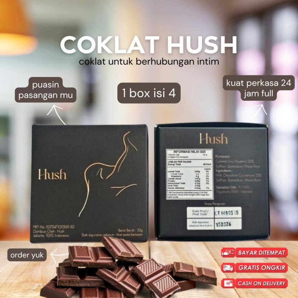 

Hush chocolate Dark Chocolate for couple 32 gram Viral Untuk Hubungan Suami Istri