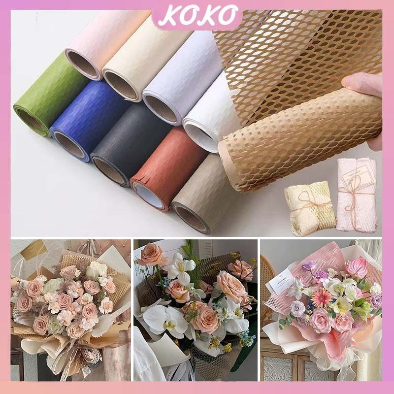 

【1 Pack 10 Lembar】Flower Wrapping Honeycomb 50×40CM Honeycomb Wrapping Anyaman Art Mesh Paper Wrapping Paper / Kertas Pembungkus Bunga Kerajinan Tangan /Buah&Kado Kertas Pembungkus