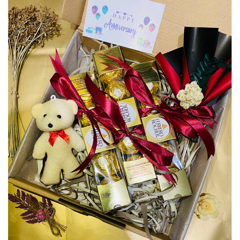 

HAMPERS EXLUSIVE coklat ferrero rocher gift box coklat valentine graduation wedding birthday boneka bucket parcel coklat kado ultah
