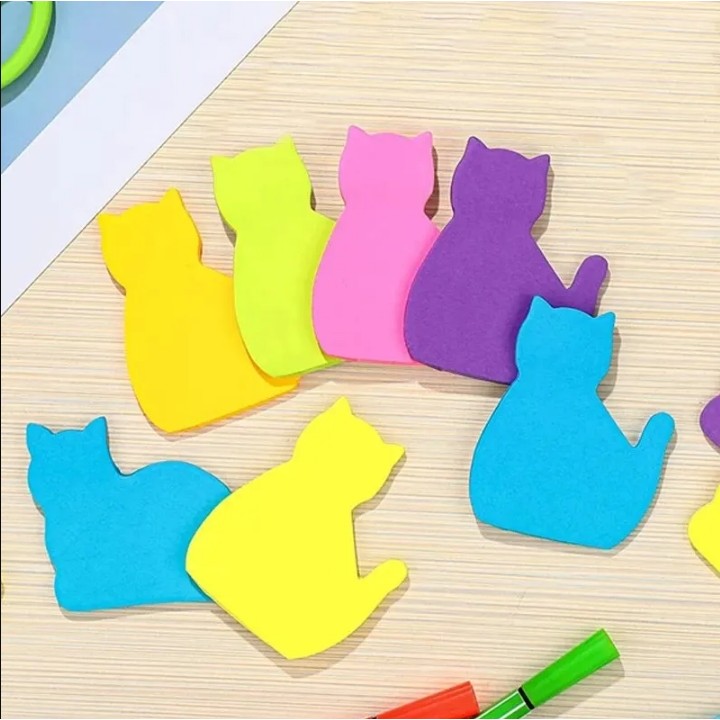 

6pcs Cat PET Transparent Memo Sticky Note Paper Daily To Do It Check List Paperlaria School Stationery
