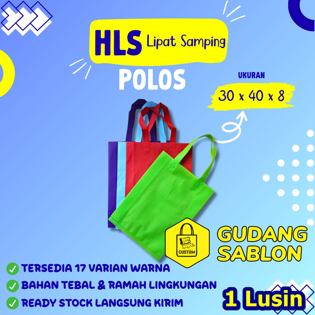 

1 Lusin (12pcs) HLS 30x40x8 cm spunbond goodie bag