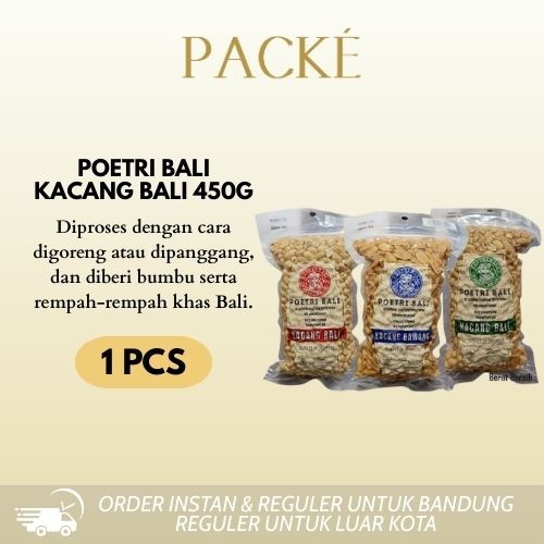 

Poetri Bali Kacang Bawang Kemasan 450g Rasa Asin / Manis / Original