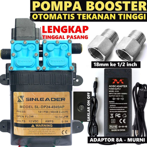 Pompa Booster Shower Otomatis Pompa pendorong Otomatis Sinleader Dual