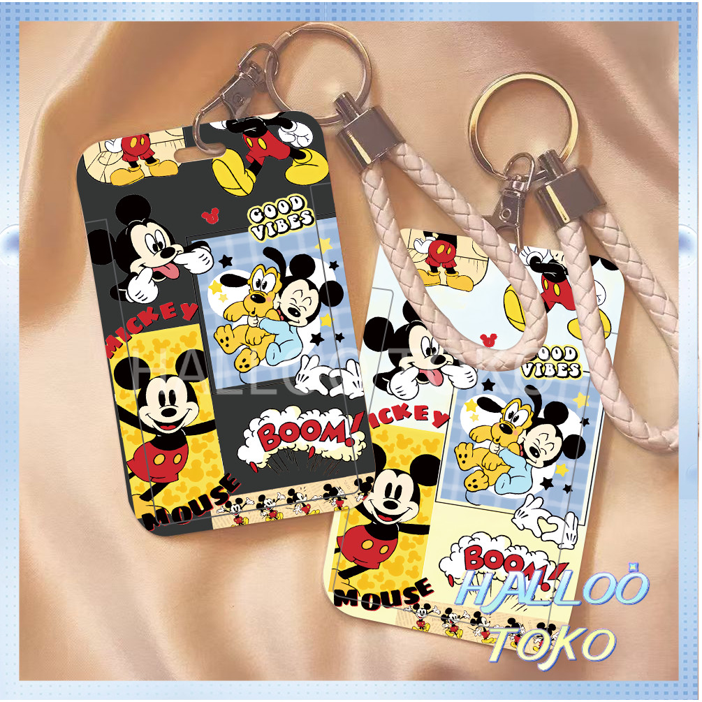 

ID CARD HOLDER MOTIF KAWAII TEMPAT KARTU PHOTOCARD PHOTO CARD Pelindung + Ilustrasi Mickey