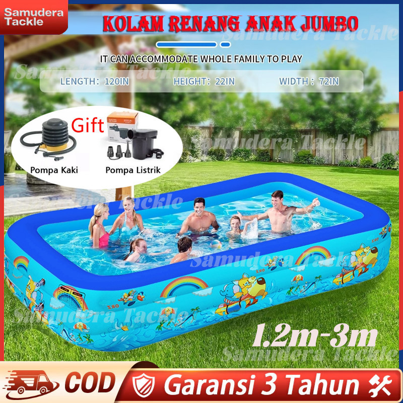 kolam renang anak jumbo 3 ring kolam renang anak 310cm/mainan kolam renang anak balon renang anak ko