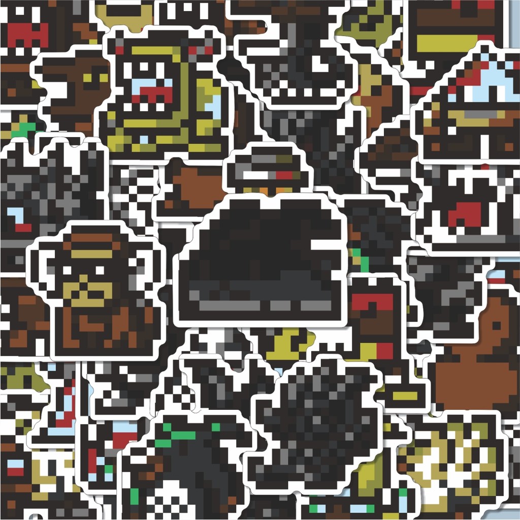 

100PCS Lucu Stiker Pixel Digimon V38 Stiker Aesthetic Stiker Anti Air Stikers Berperekat Waterproof sticker decal buat Motor Helm Buku Journal Koper Casing HP Laptop Botol Minum Hadiah anak