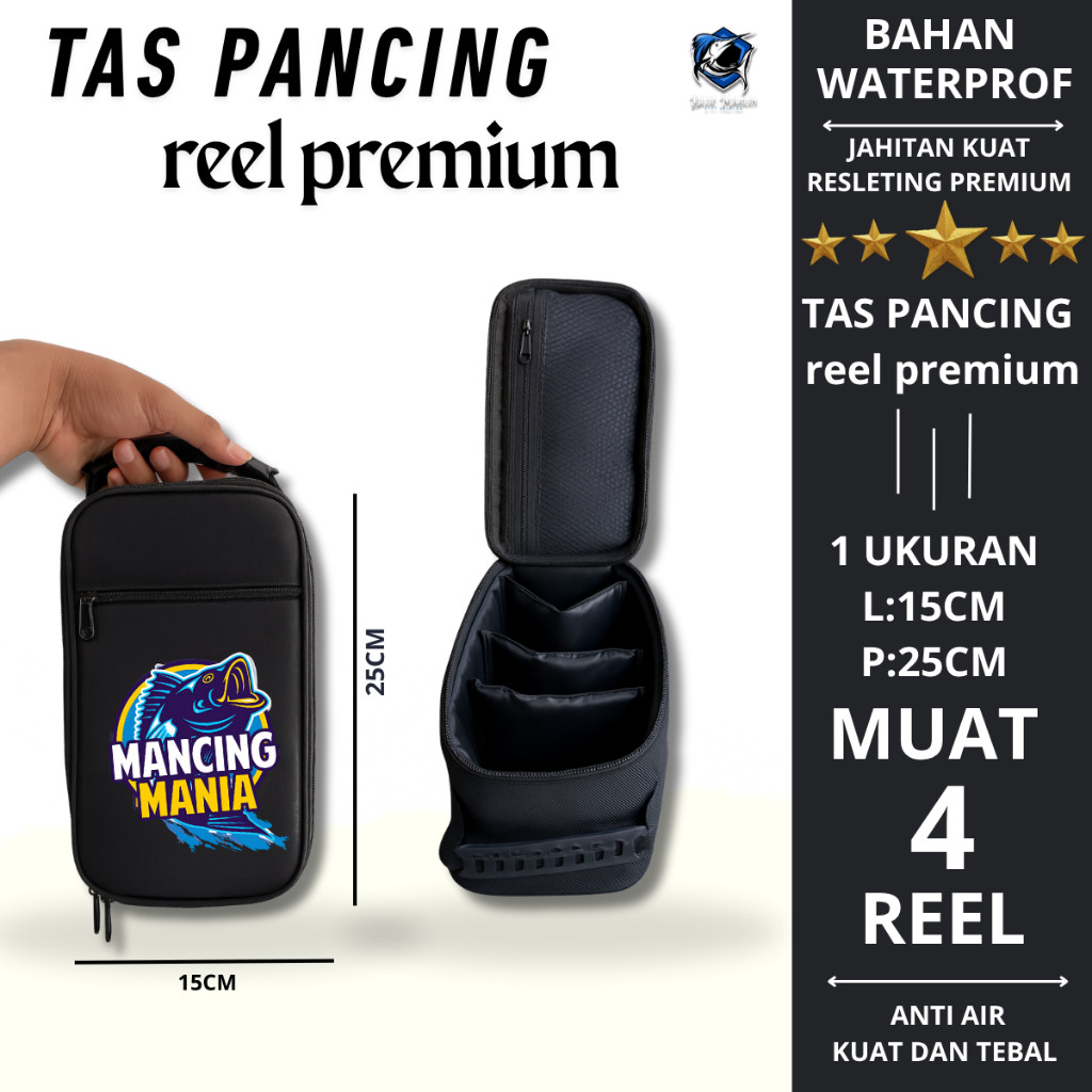 Tas reel Pancing Anti Air Waterproof Bahan Tebal jumbo
