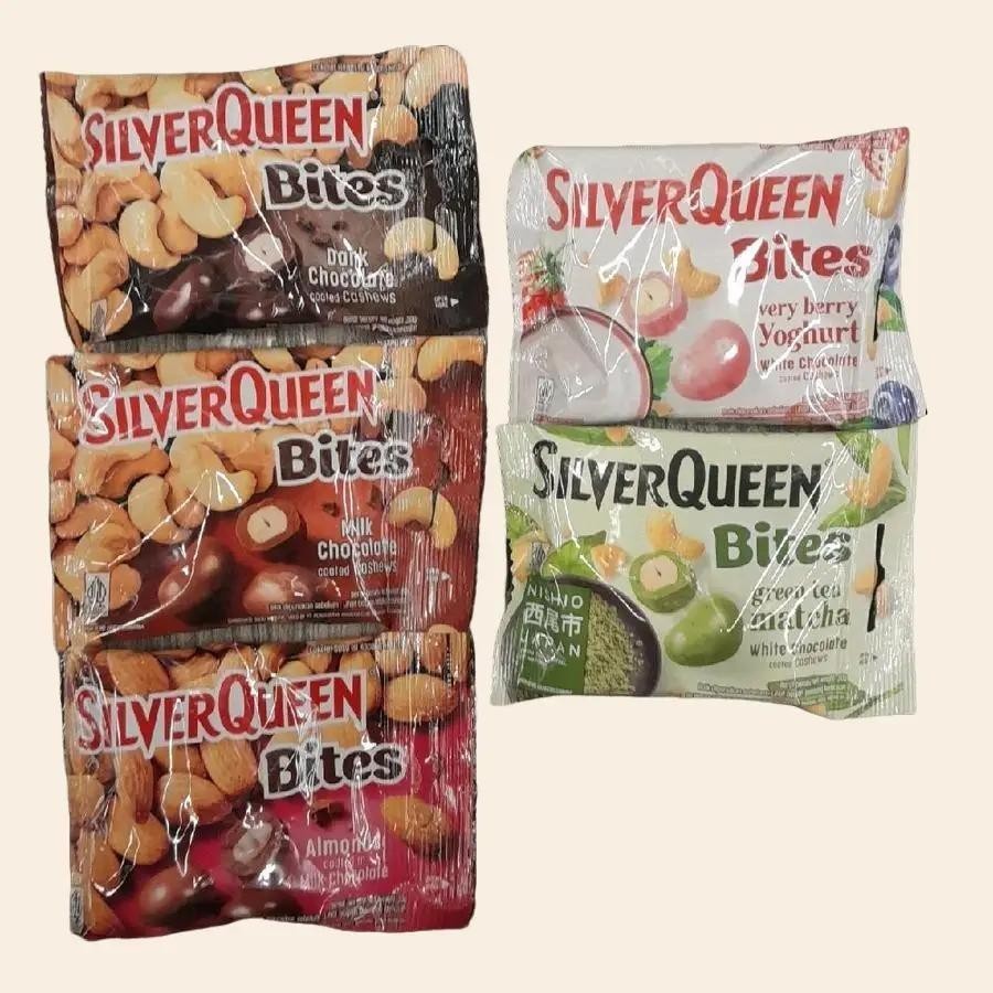 

Silverqueen Bites Coklat dengan Kacang Rasa Milk Cashew / Milk Almond / Dark Cashew / Yogurt / Green Tea Matcha