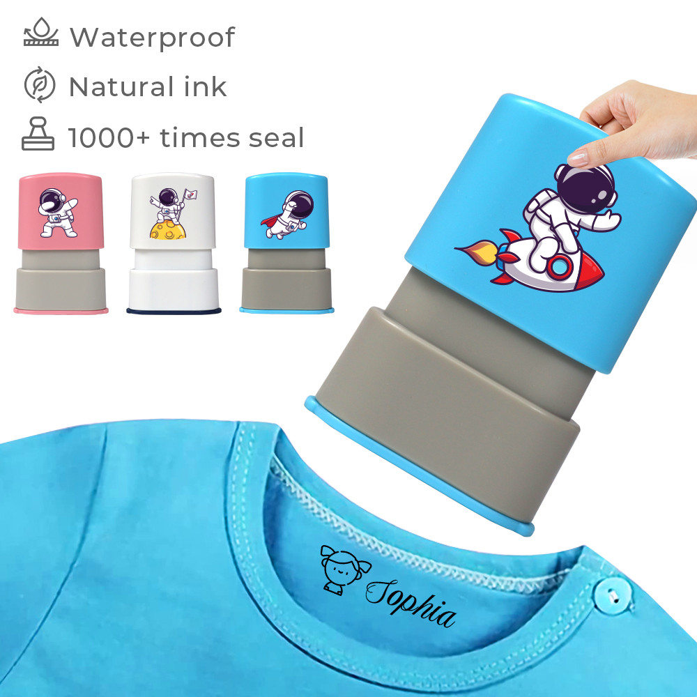

Cartoon Cartoon Cute Astronaut Custom-Made Baby Name Stamp Waterproof For Clothes Teacher Kindergarten Kawaii Name Sticker