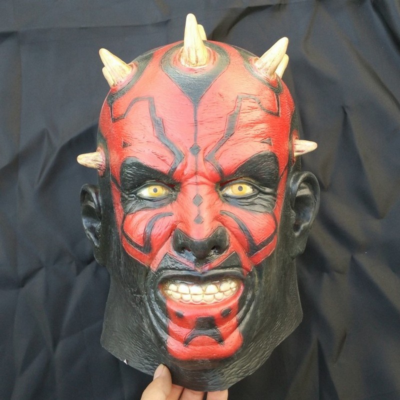 Darth Maul latex mask Halloween horror film and television animation shooting props Darth Maul