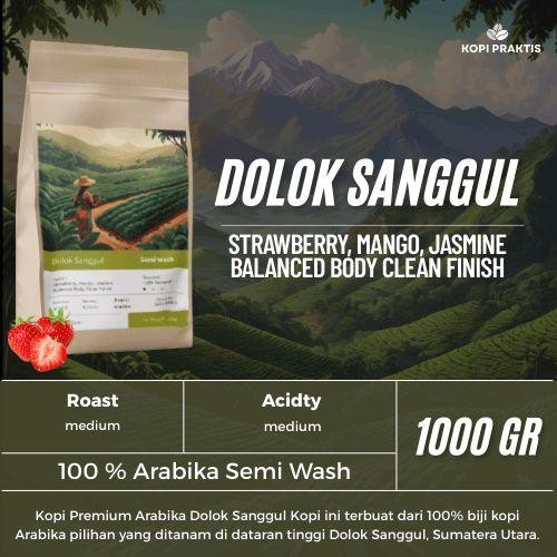 

ROASTED BEANS ARABIKA SEMI WASH DOLOK SANGGUL 1000 GR | 1 KG | BIJI KOPI SANGRAI | Coffee - GILING HALUS