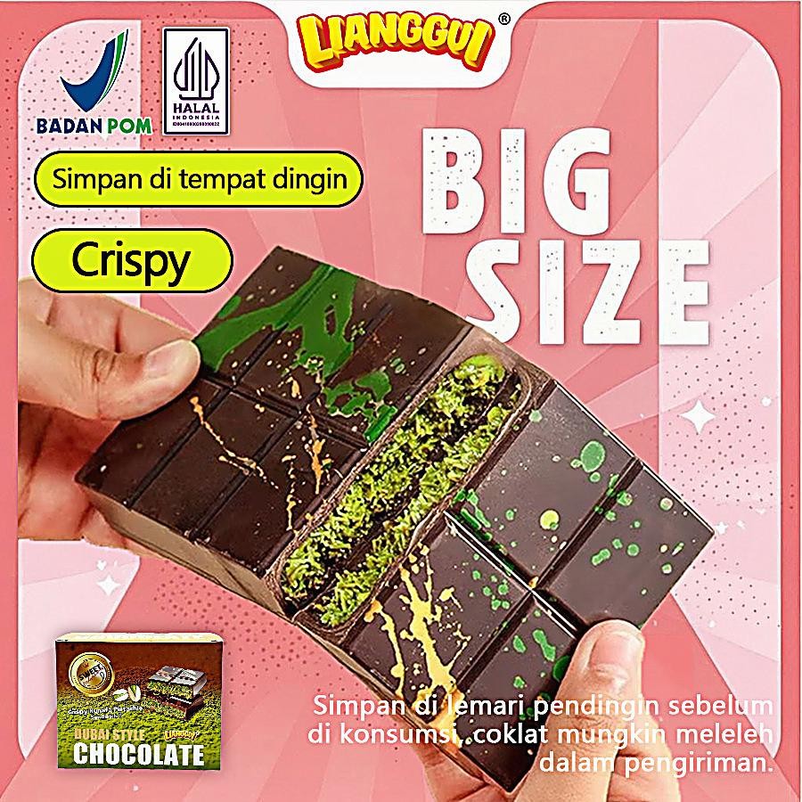 

Coklat Dubai Big Size Pistachio Kunafa Snack Sehat untuk Diet Lumer di Mulut Protein Tinggi Lianggui...
