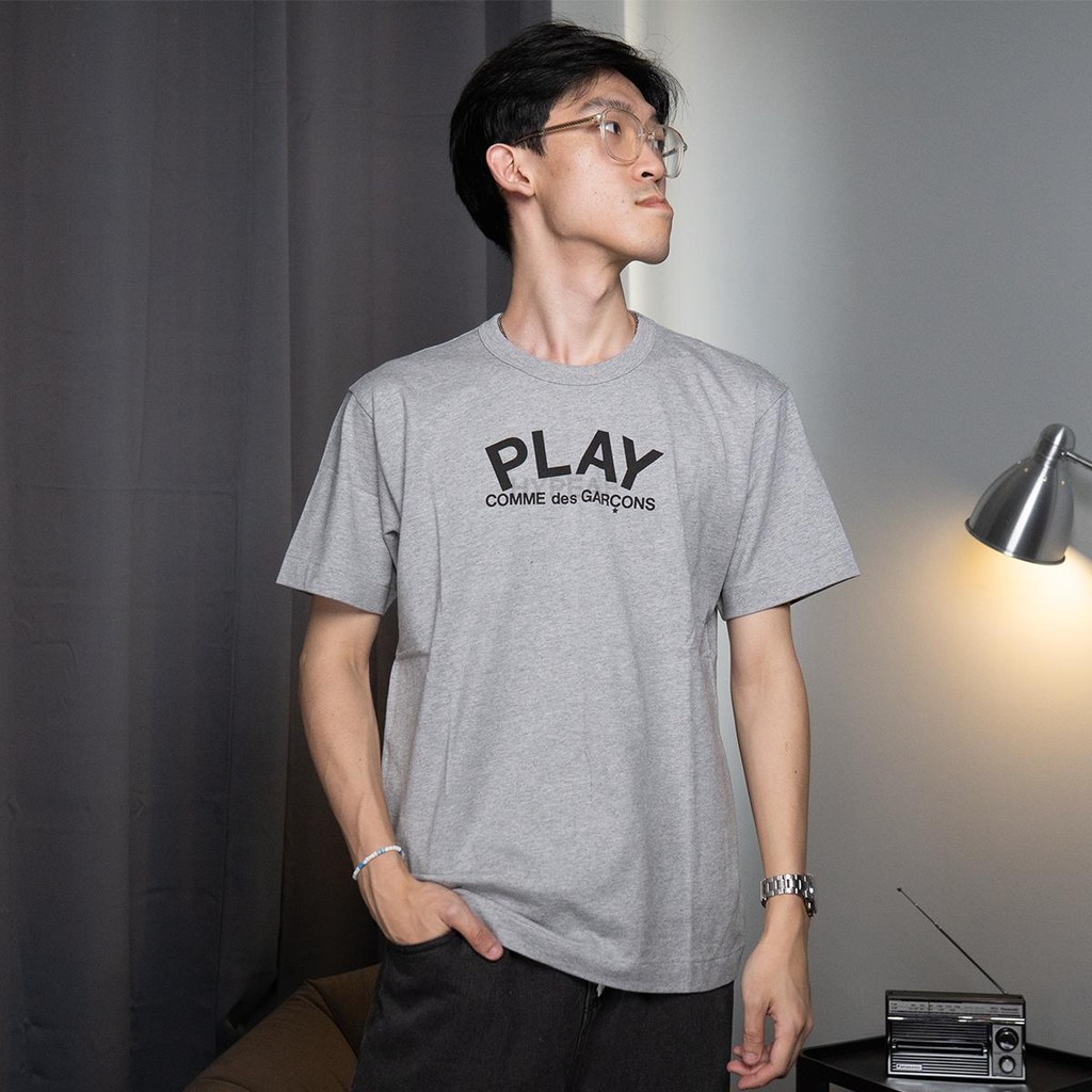 CDG Comme des Garcons PLAY Play Small Text Tshirt Tee Authentic / Baju Kaos CDG Original