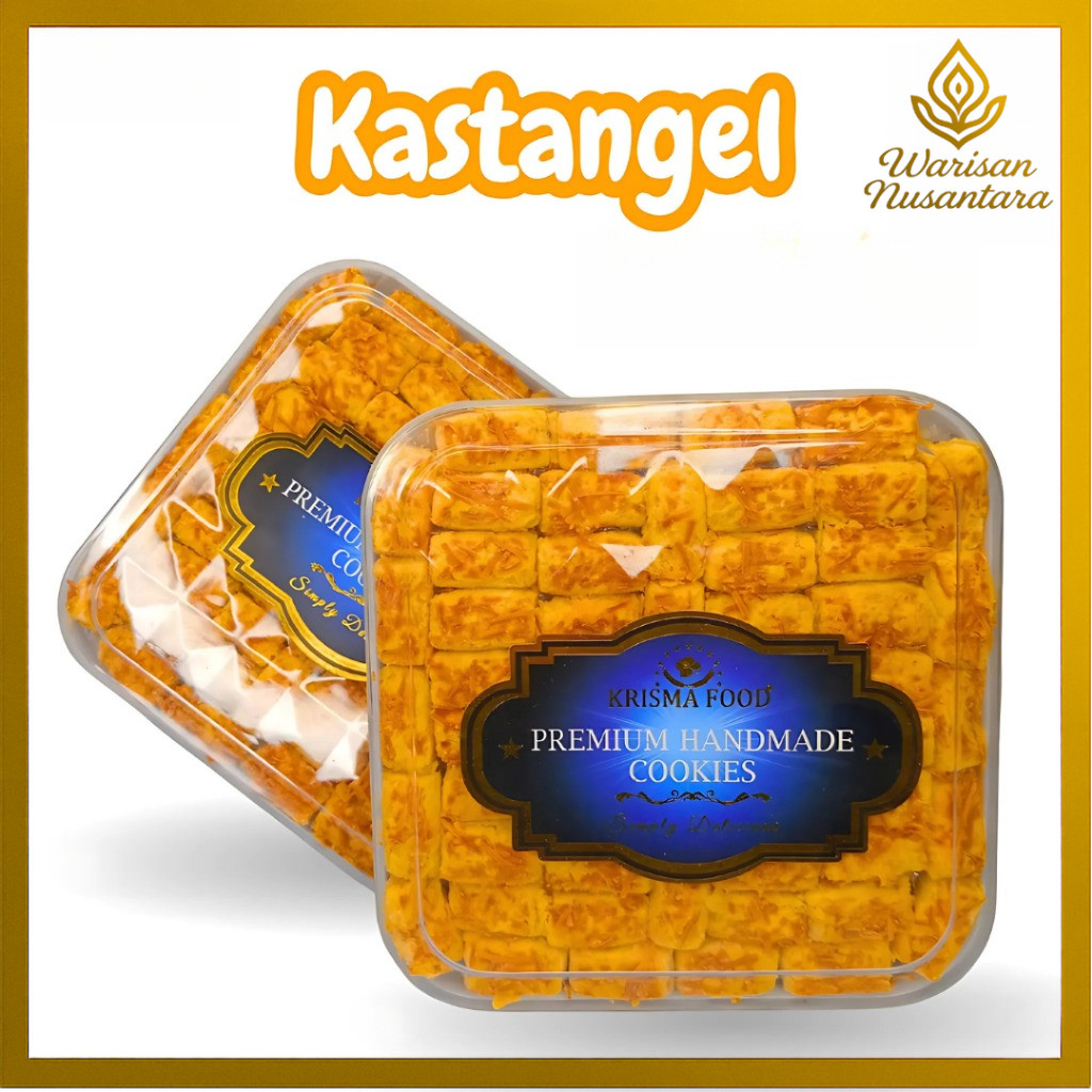 

Kastangel kue kering premium keju asli cookies rasa gurih merk Krisma Food