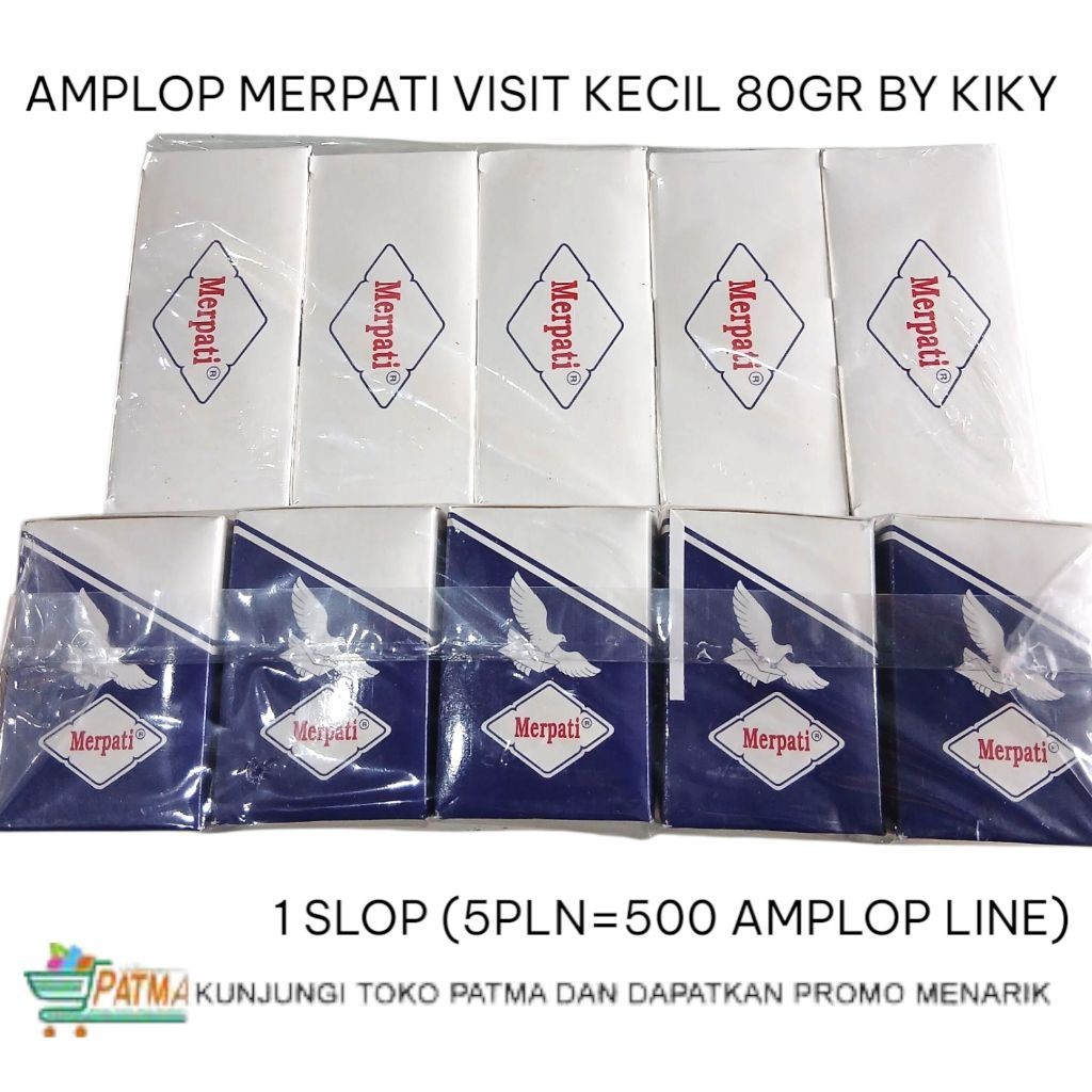 

( READY ) AMPLOP MERPATI VISIT KECIL 80GR 110 x 70MM BY KIKY 1SLOP(5PLN=500 AMPLOP LINE)