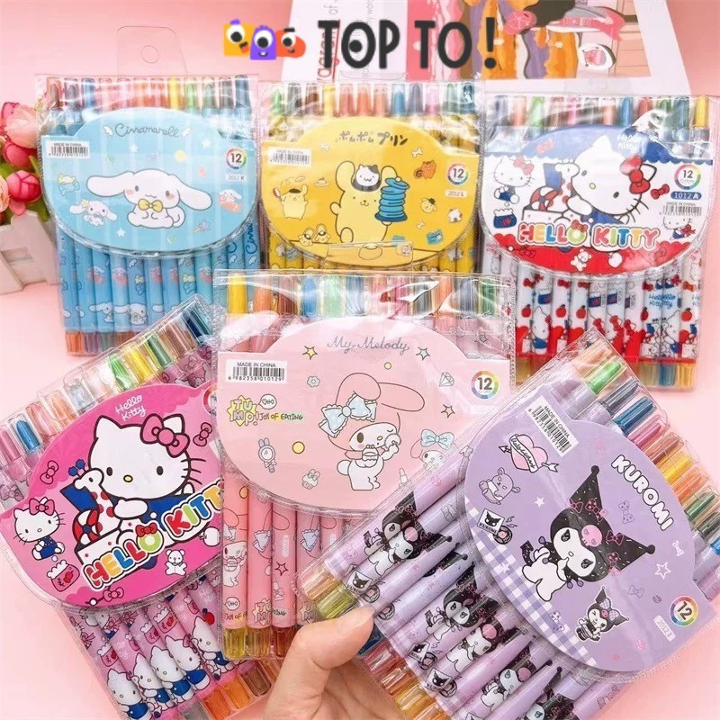 

(12warna) krayon Putar Panjang Pendek /Crayon Putar 12 Warna Warna / Rolling Crayon / Oil Pastel Pen