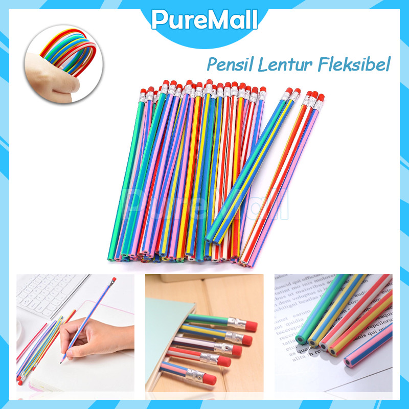 

Pensil Lentur Fleksibel / Pensil Gulung / Dapat Digulung Ditekuk Unik