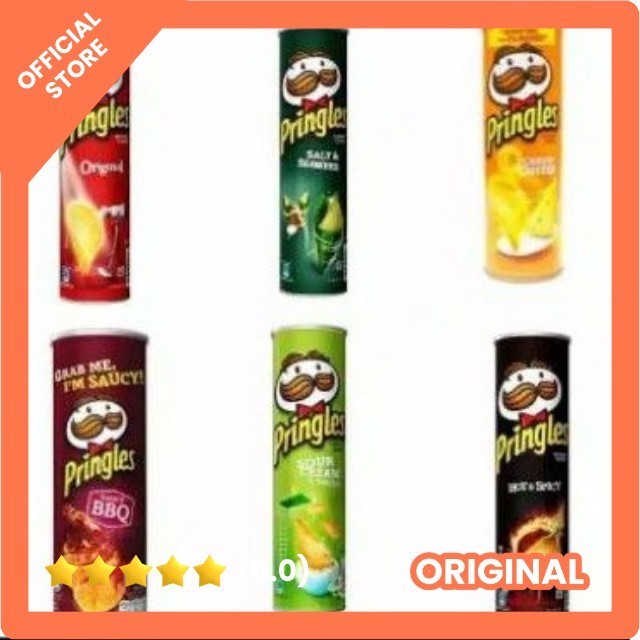 

Pringles potato mini 102gr original - sour & cream - kripik kentang